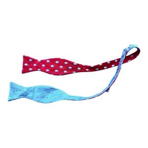 Southern Tide 100% Silk Reversible Fish / Tennis‎ Bow Tie